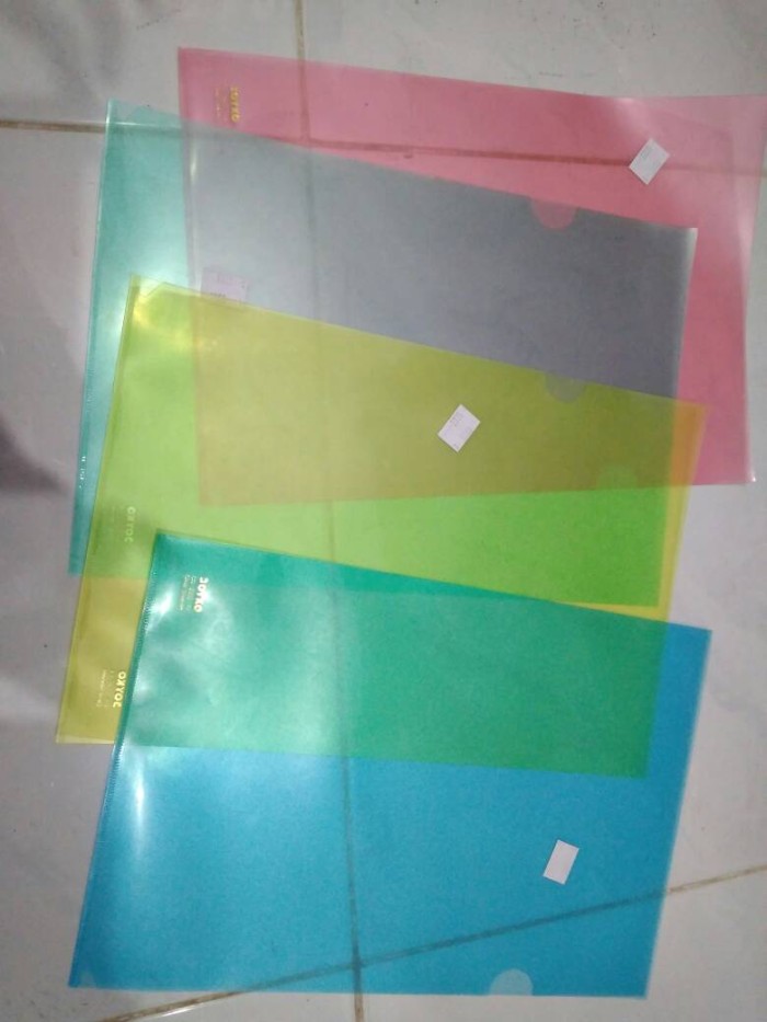 Map L Clear Sleeve F Warna Merk Joyko Transparan Cs Lusin