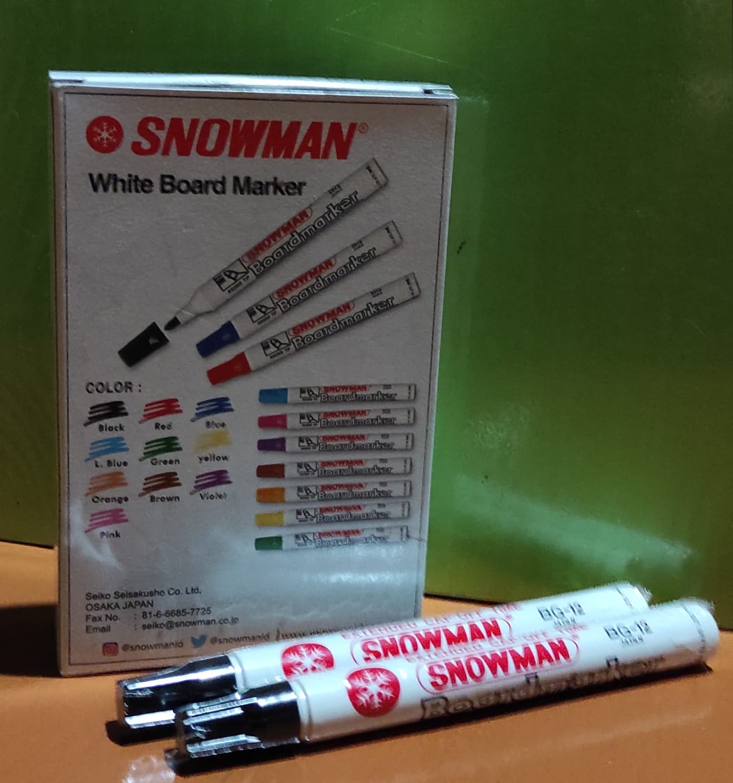 Spidol Snowman White Board Marker Siplah