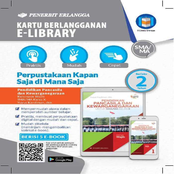 E LIBRARY PPKN SMA MA KLS X K13N 5EXP 2TH SIPLah