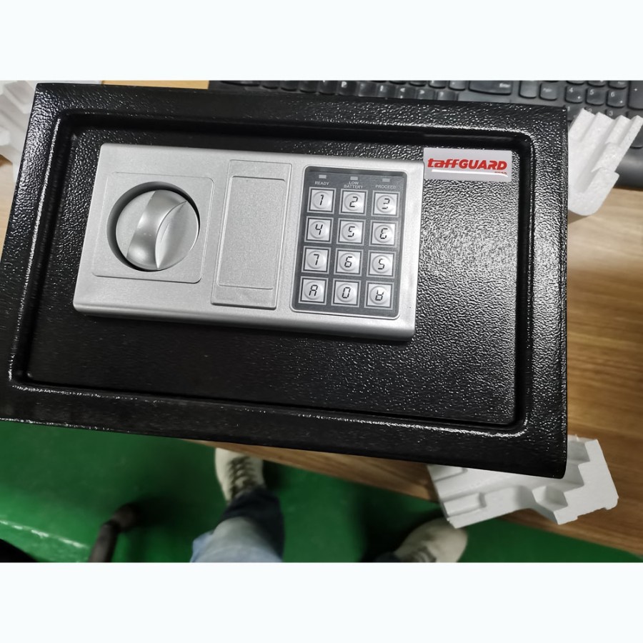 TaffGUARD Brankas Mini Electric Password Safe Deposit Box Size Besar