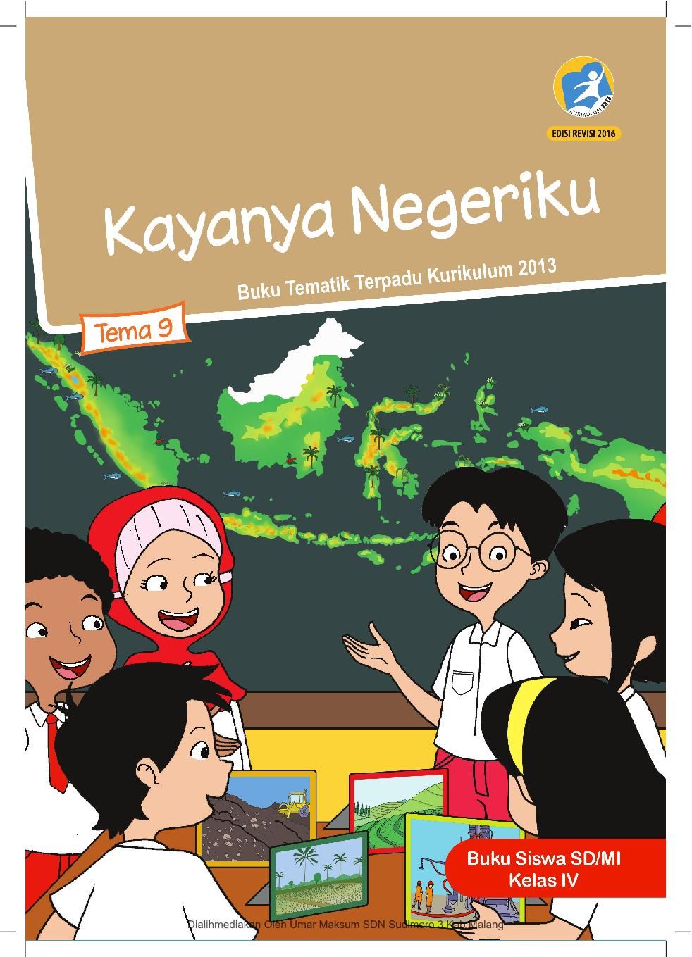 Buku Teks Buku Siswa Tematik Terpadu Tema Kayanya Negeriku Untuk