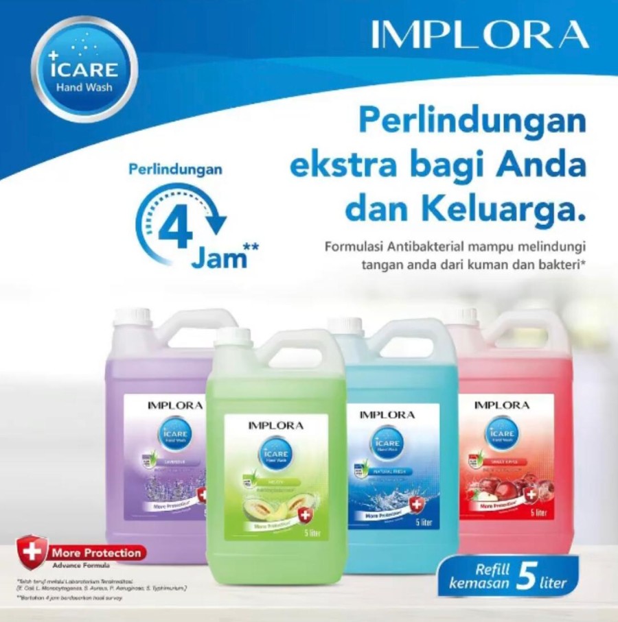 Implora Icare Hand Wash L Soap Sabun Cuci Tangan L Liter Kemenkes