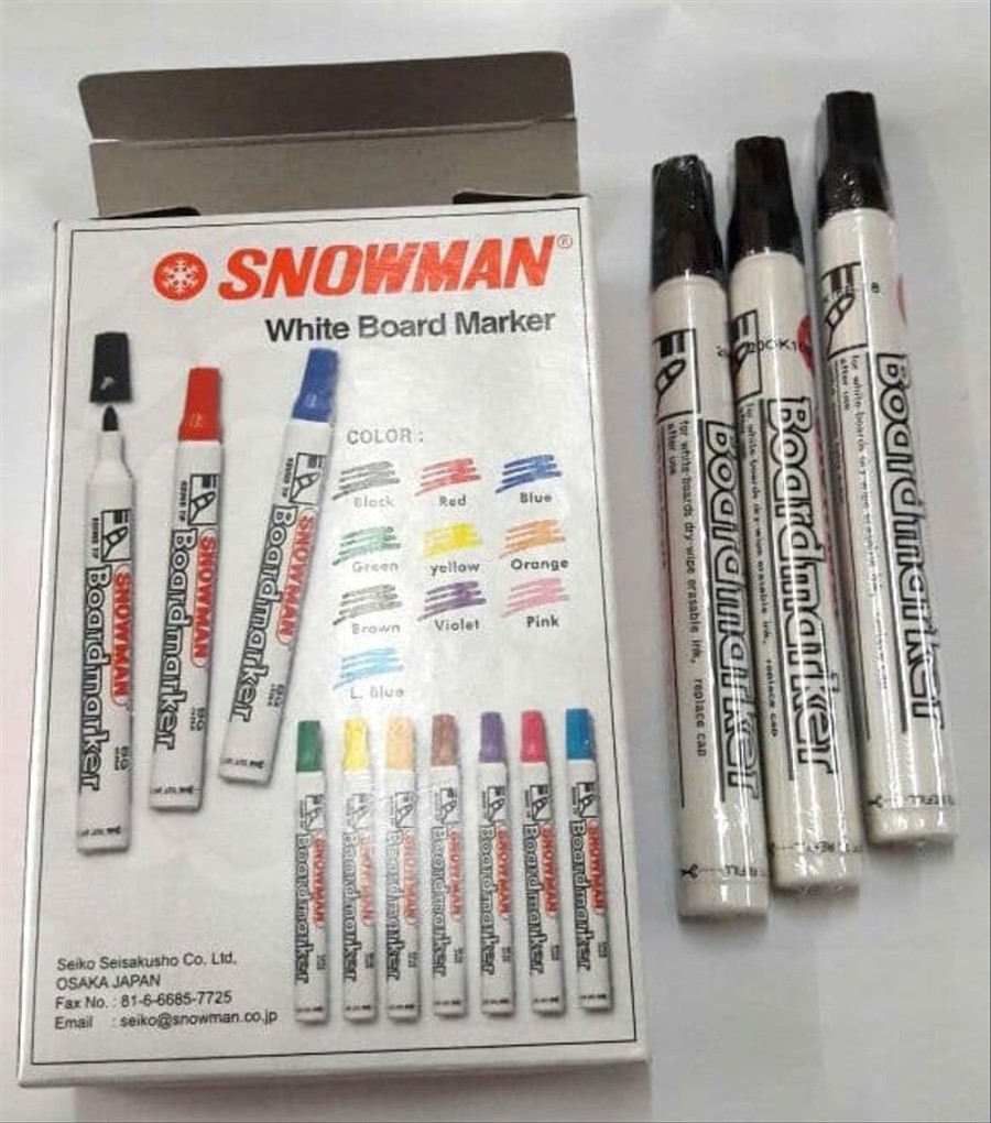 Spidol Whiteboard Warna Hitam Bg Snowman Siplah