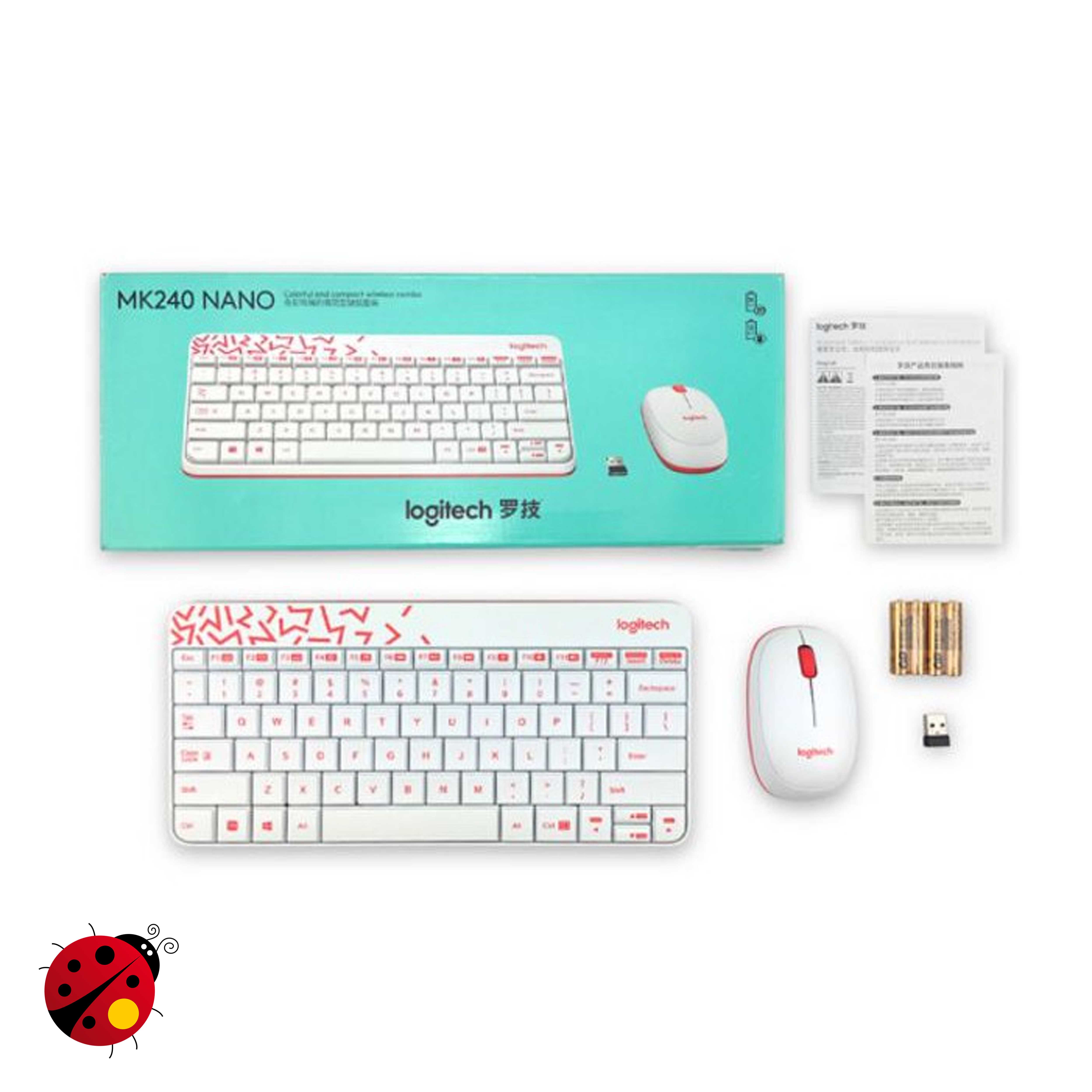 Logitech Mk Nano Mini Keyboard Mouse Wireless Siplah