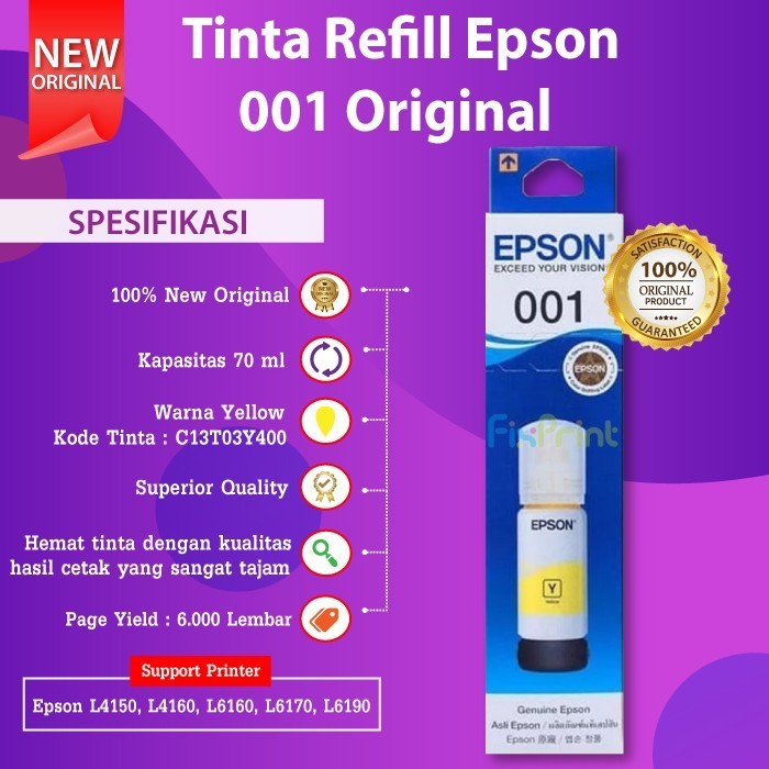 Tinta Epson Cmy Printer L L L L Original Siplah