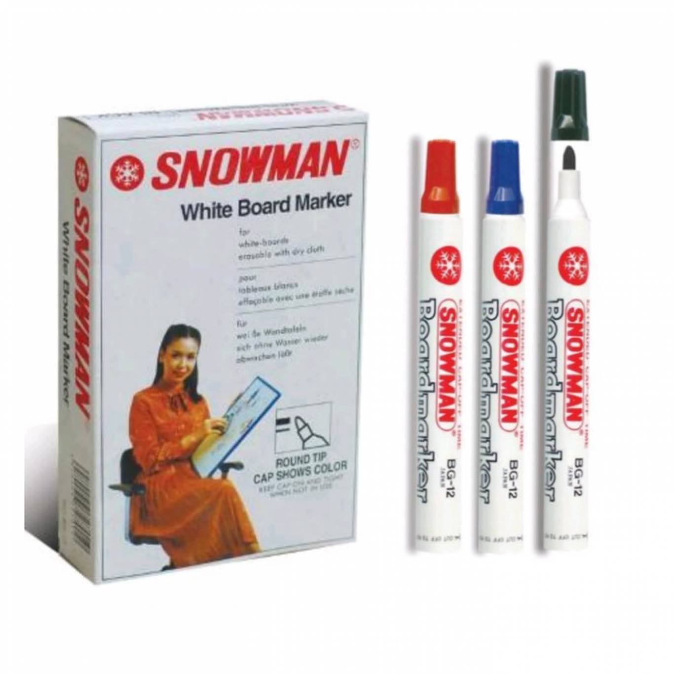 Spidol Papan Tulis White Board Snowman Bg Warna Biru Siplah