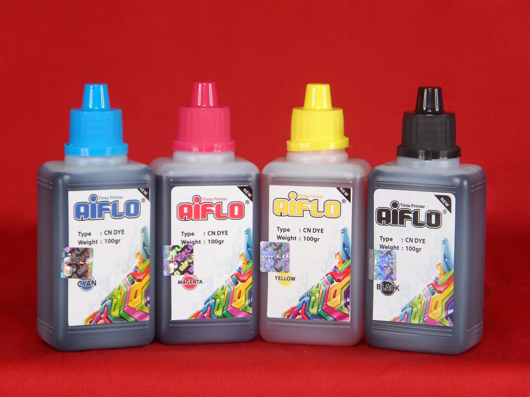 TINTA AIFLO REFILL PRINTER CANON EPSON HP STANDARD 100ML BOTOL WARNA