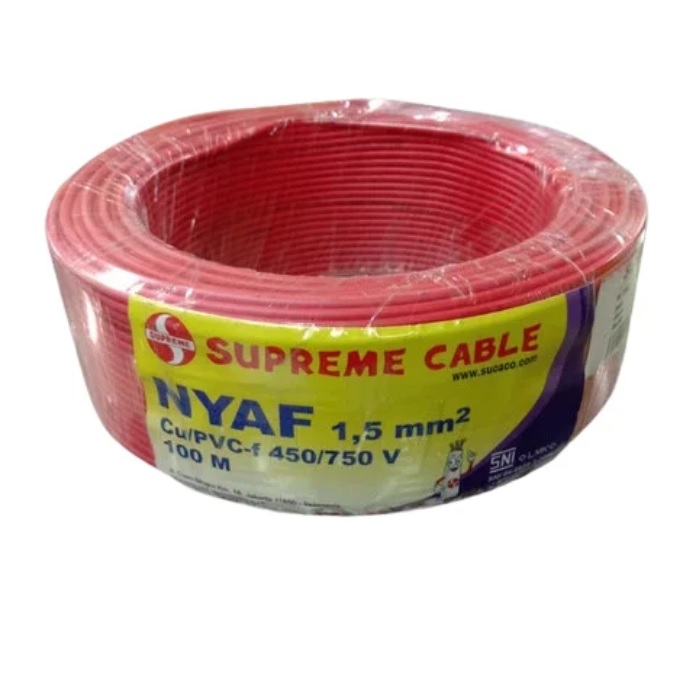 Kabel NYAF Supreme 1 5 Mm Warna Merah SIPLah