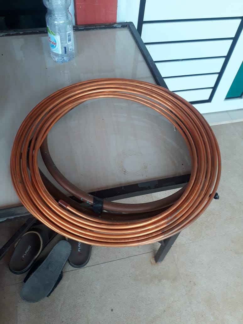 Kit koperen slangen voor airconditioning 1/4 3/8 10 m