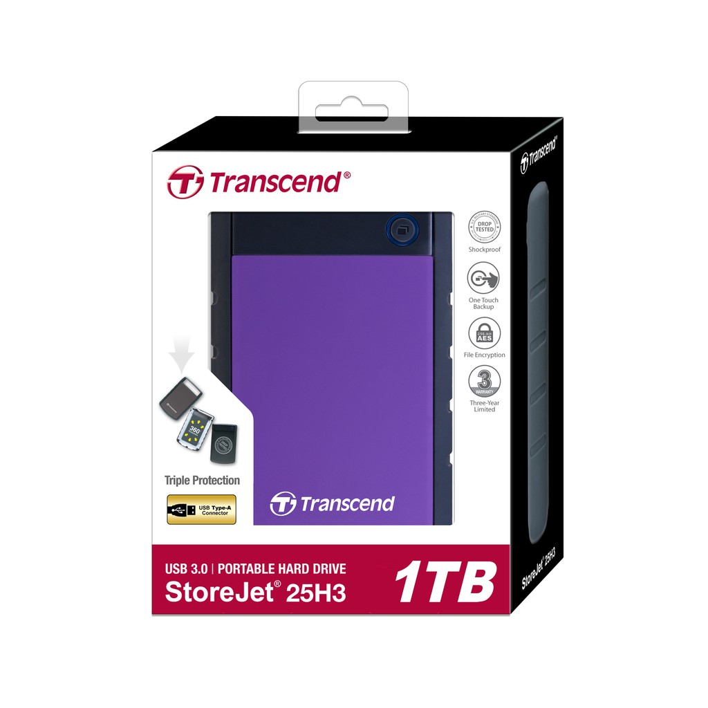 TRANSCEND StoreJet 25M3 USB 3.1 1TB [TS1TSJ25H3] HDD Ext | SIPLah