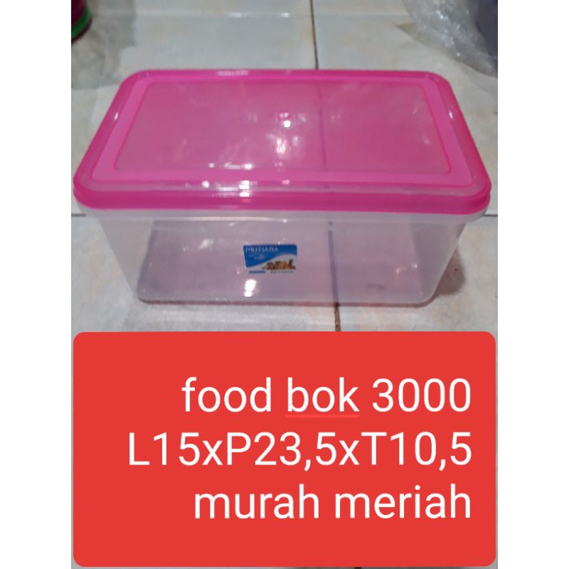 Kotak Makan Plastik 3000 Ml Food Container Box Plastik Makanan Siplah 5963