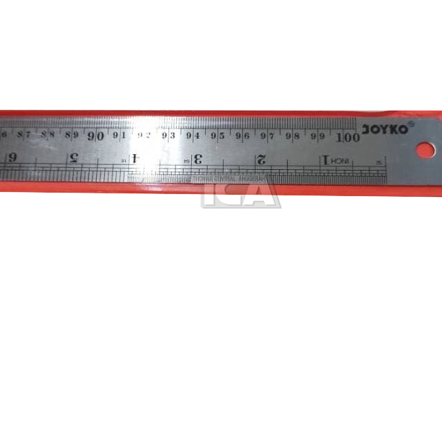 Penggaris Besi Stainless Steel Ruler Joyko 100 Cm 1 Meter