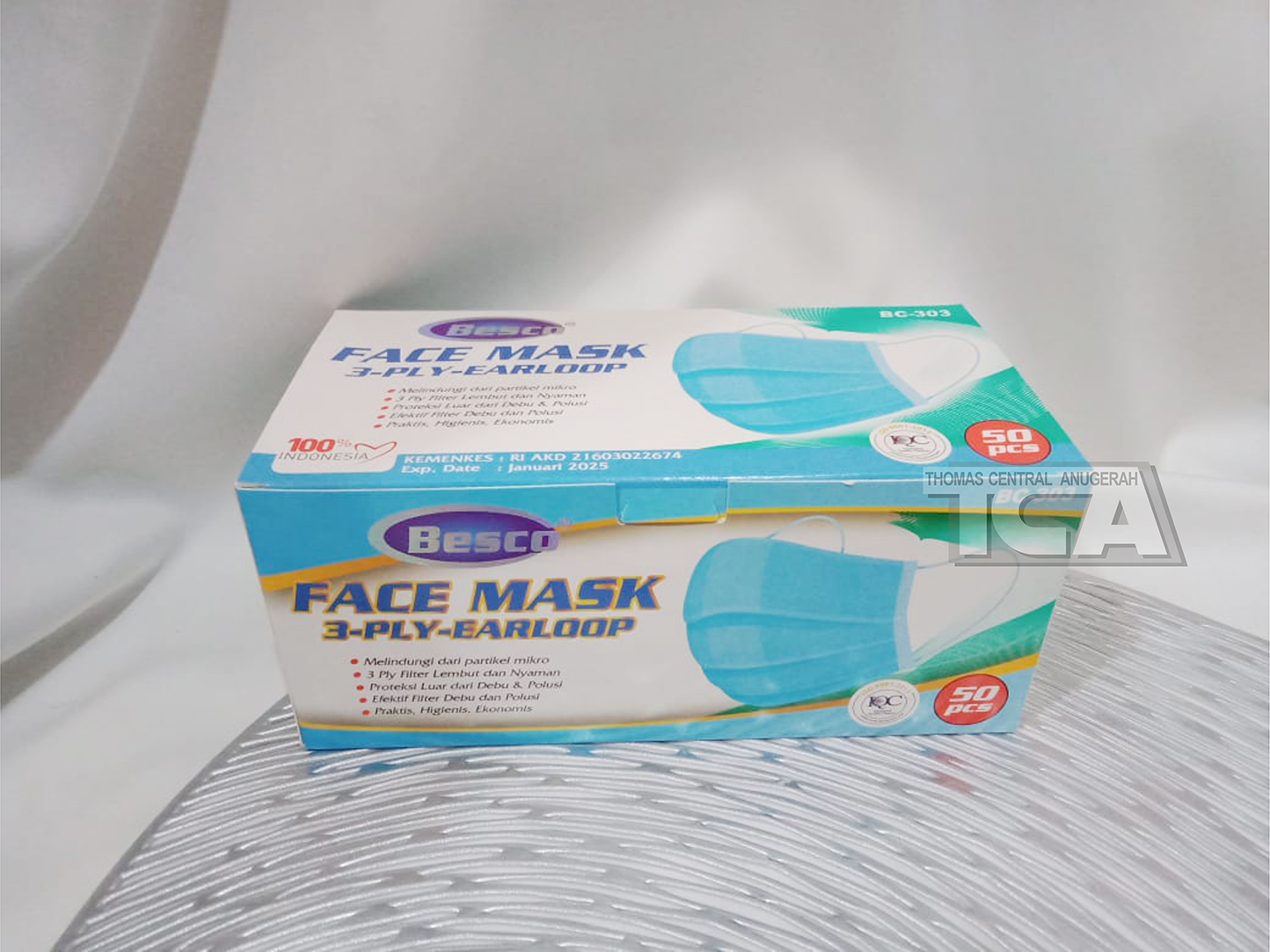 Masker/facemask Besco 3 Ply-Earloop | SIPLah