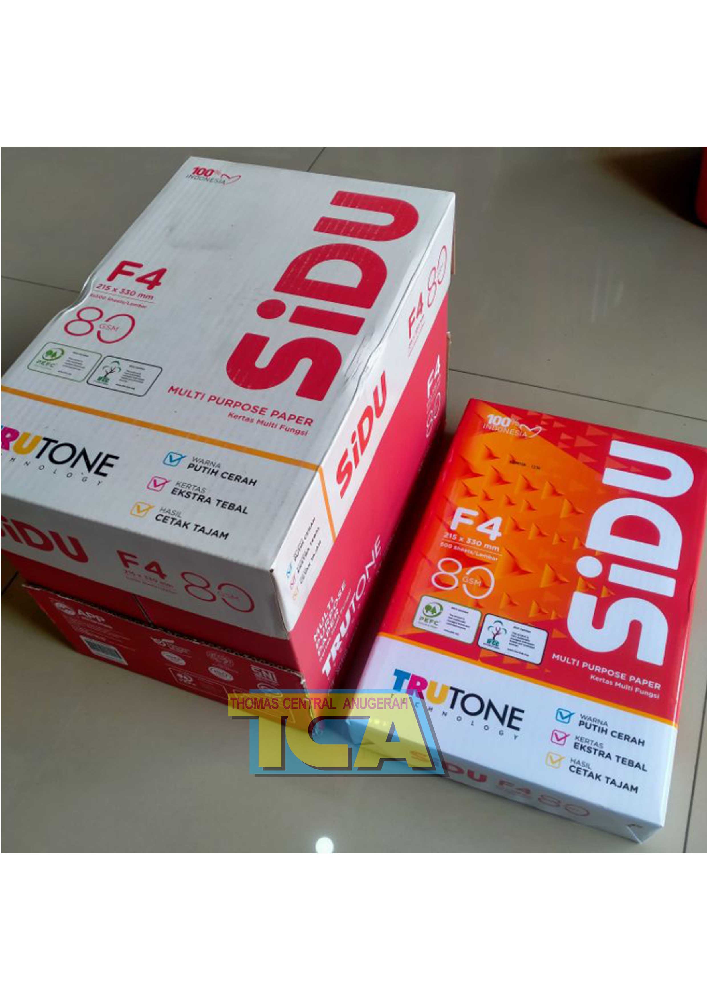 Kertas Hvs Sidu F4 80 Gram Dus Siplah