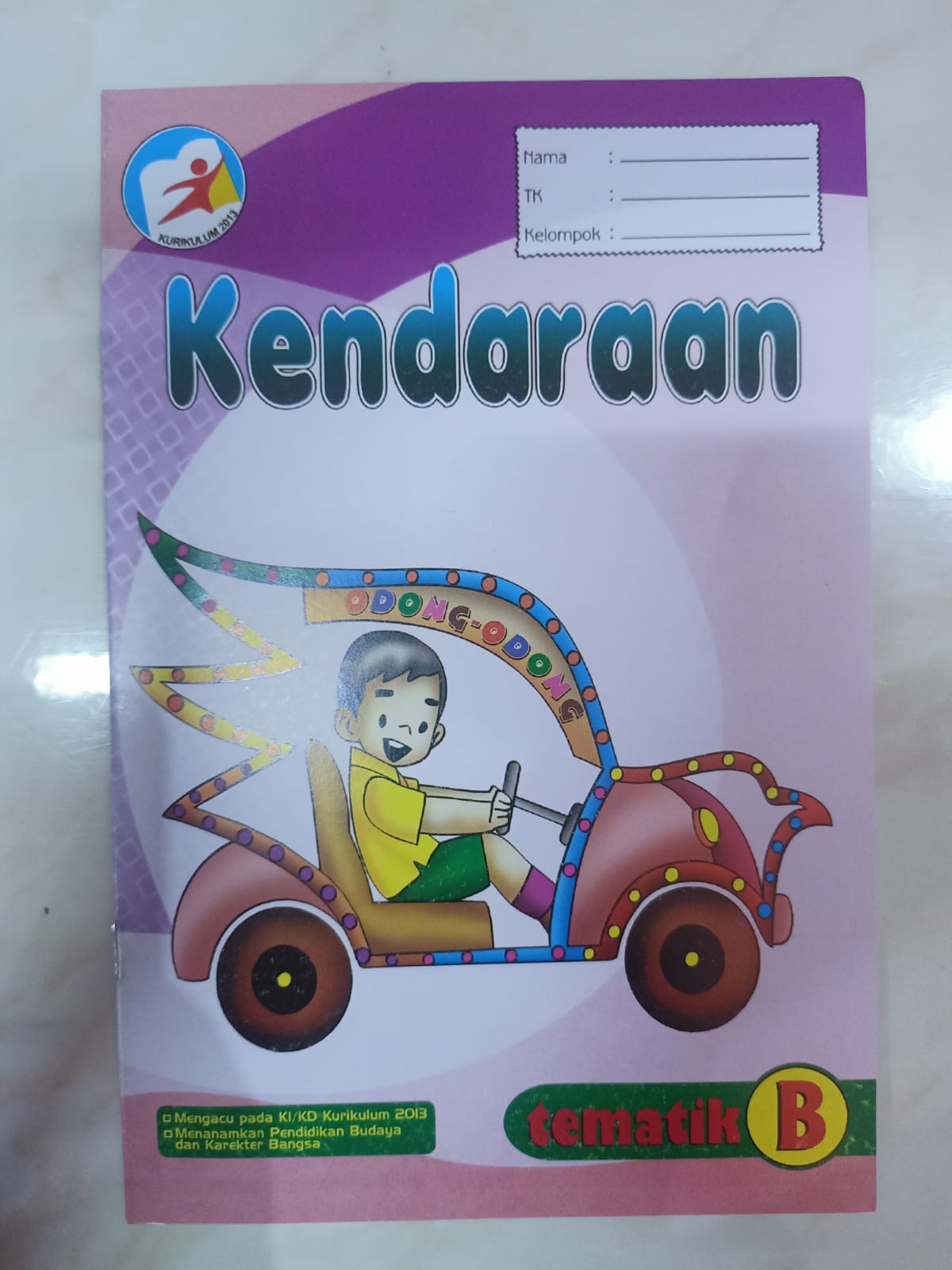 BUKU TEKS KURIKULUM (KENDARAAN) TK B | SIPLah