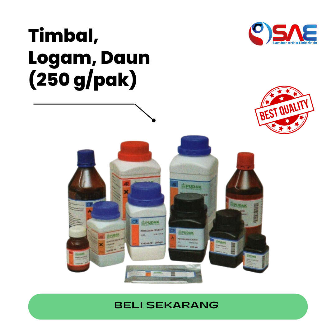 Reagen Kimia Air, Lead (Logam Pb / Timbal, Logam, Daun (250 g/pak