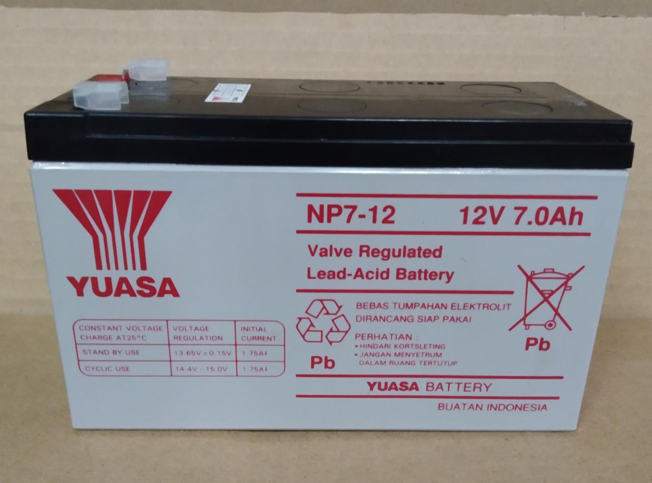 Baterai Aki Kering UPS YUASA NP7-12 12v 7ah Garansi Resmi (Original ...