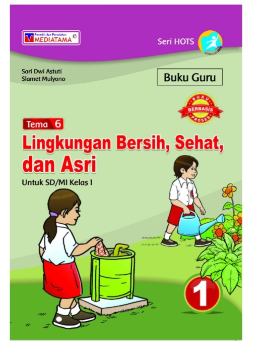 Buku Guru Sd Mi Tema 6 Lingkungan Bersih Sehat Dan Asri Kelas 1 Siplah