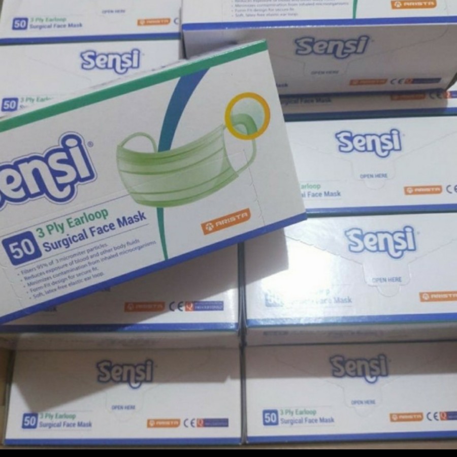 Masker Sensi Surgical Earloop 3ply 50 Pcs | SIPLah