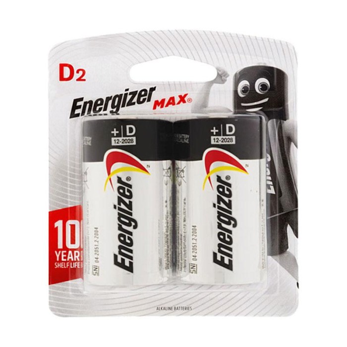 Baterai Alkaline (Alkaline Battery) Energizer Max Size D2 1SET (2pcs