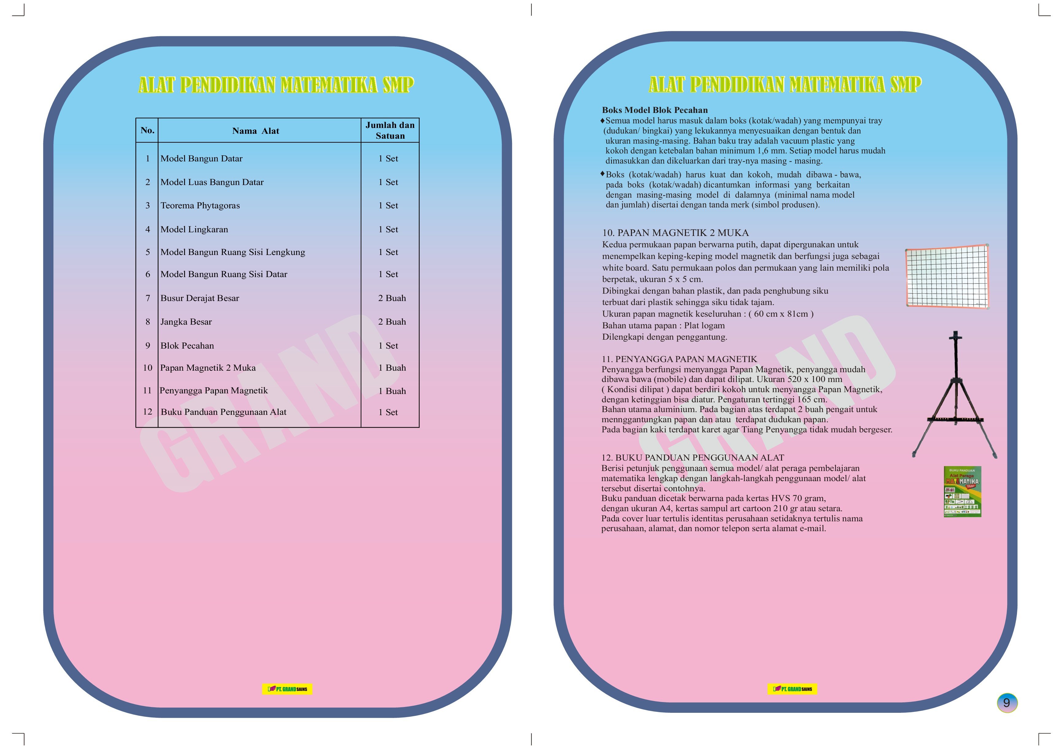 Paket Alat Peraga Pendidikan Matematika Smp Siplah 