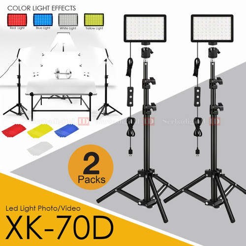 COSTA XK70D 2Pack KIT 70 LED Video Light with Adjustable Tripod Stand