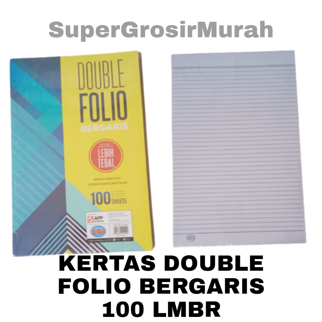 Kertas Double Folio Bergaris 1000 Lmbr Siplah