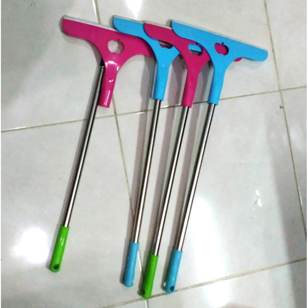 Wiper Alat Pembersih Kaca Gagang Panjang Stainless Wiper Alat