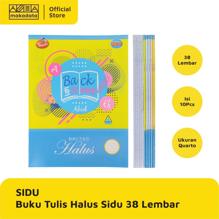 BUKU TULIS HALUS SIDU 38 LEMBAR | SIPLah