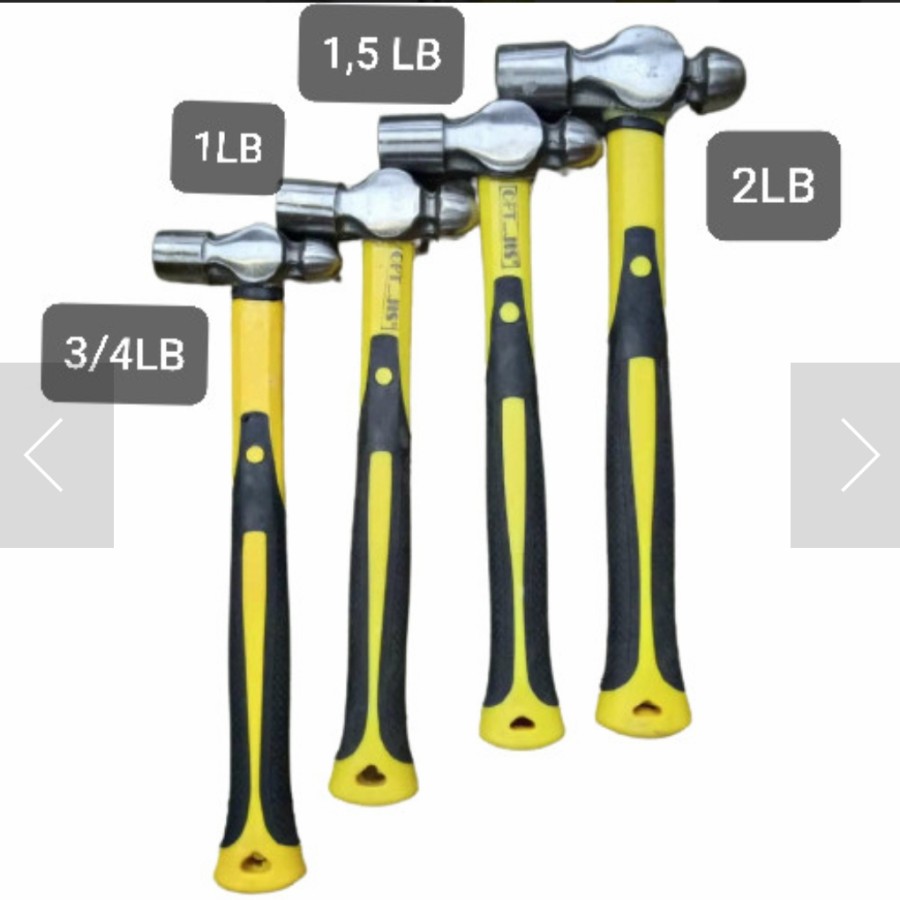 Palu Konde 3/4 LB gagang fiber / Ballpoint hammer Fiber Handle Germany