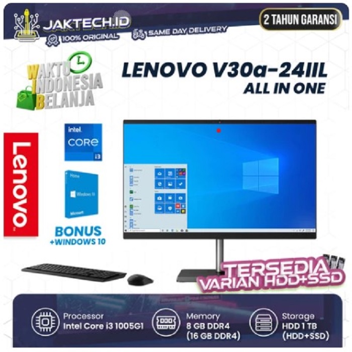 PC Lenovo All in One V30a-24IIL Intel Core i3 8GB HDD 1TB WIN10 - 8/1TB ...