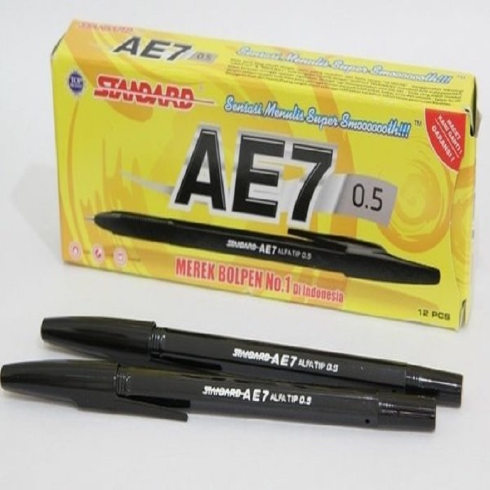 Pulpen Standard AE7 HITAM / WARNA | SIPLah