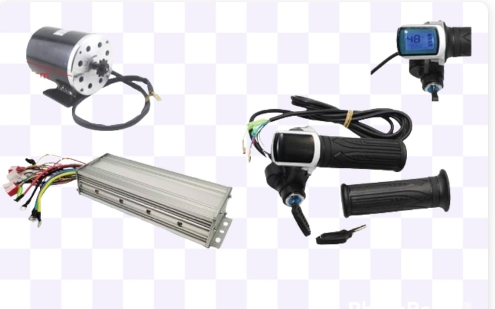 Set Handgrip Handlebar Gas Motor Listrik 24V,36V,48, Scooter Panjang