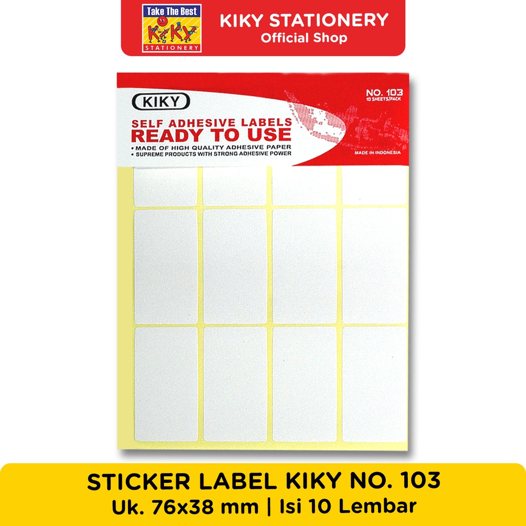 STICKER LABEL NO 103 10 SIPLah