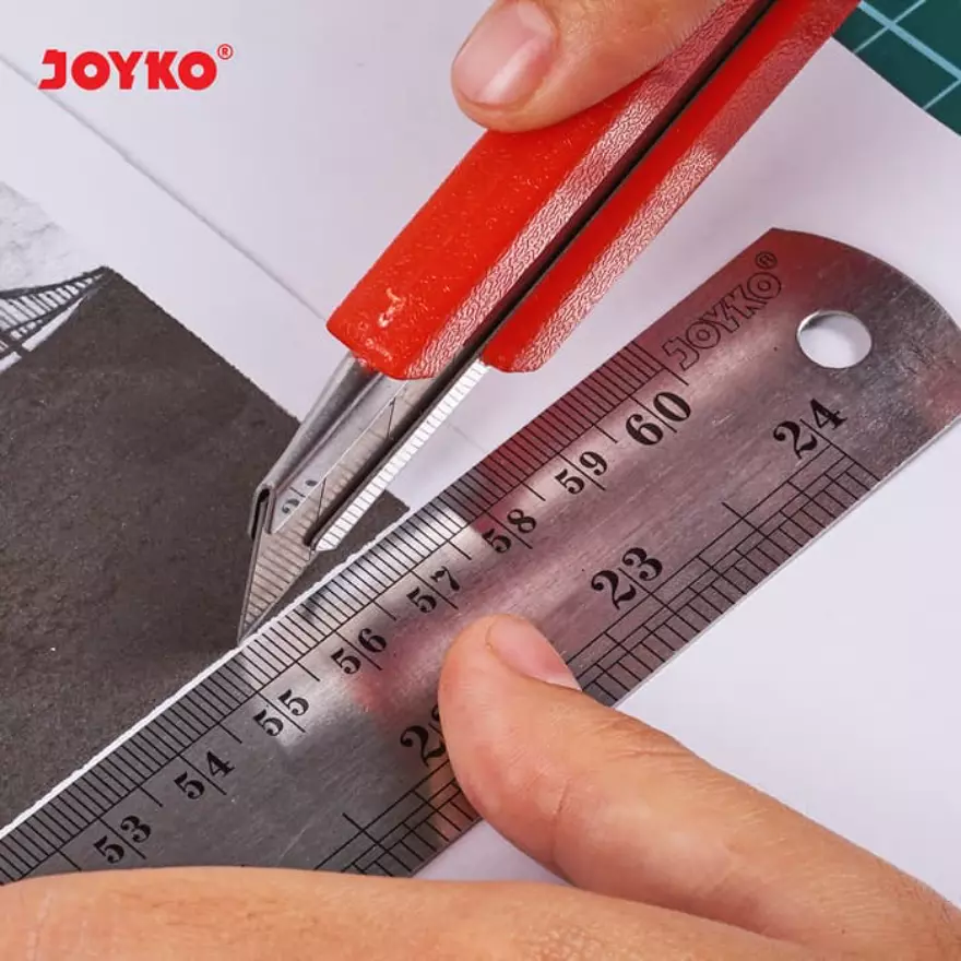 Joyko Penggaris Besi 60cm Stainless Steel Ruler 60 Cm Mistar Baja