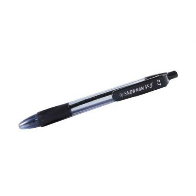 BALLPOINT SNOWMAN V5 0.7 HITAM ECER | SIPLah