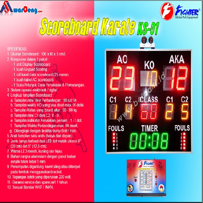 fighter-score-board-karate-ks-01-uk-100-cm-x-90-cm-x-8-cm-siplah