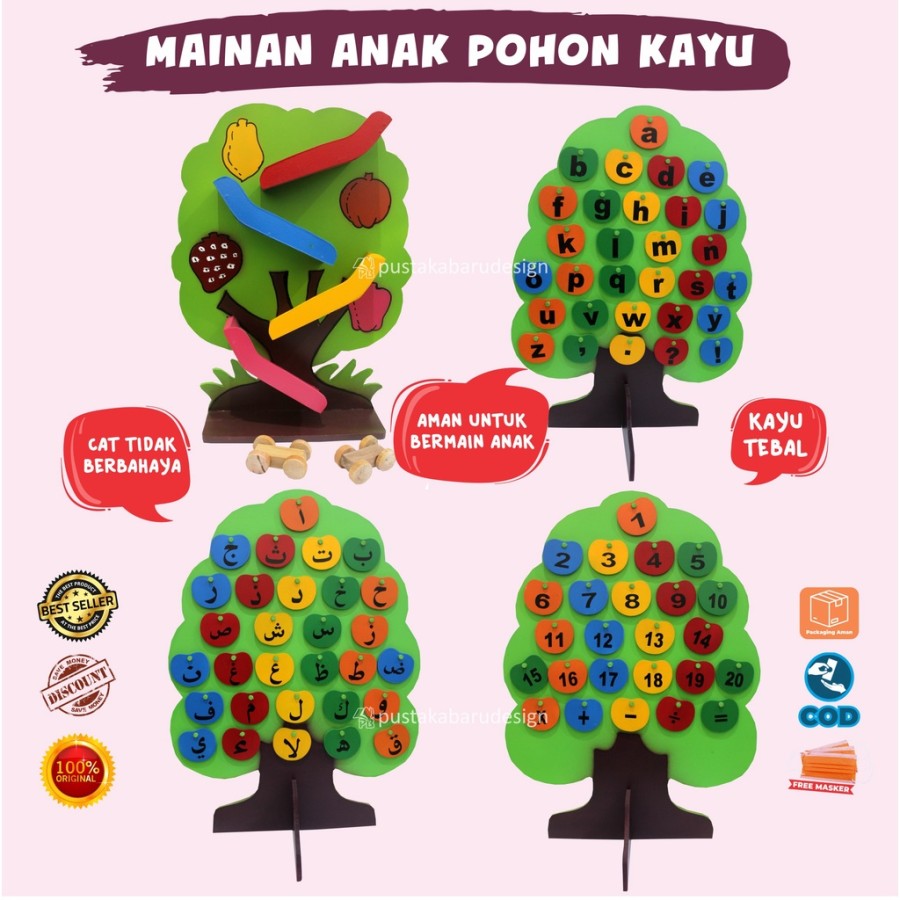 Puzzle Pohon Angka Dan Huruf Siplah