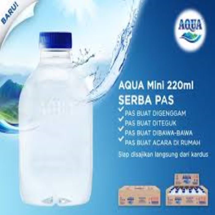 Aqua Mini Botol 220ml Per Pcs Siplah 3916