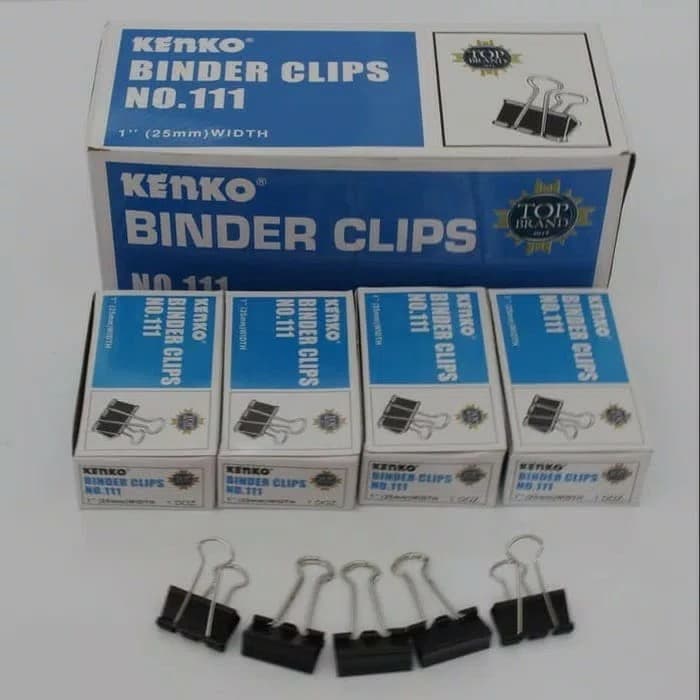 BINDER CLIP NO 111 Kenko 1 BOX ISI 12 BUAH SIPLah