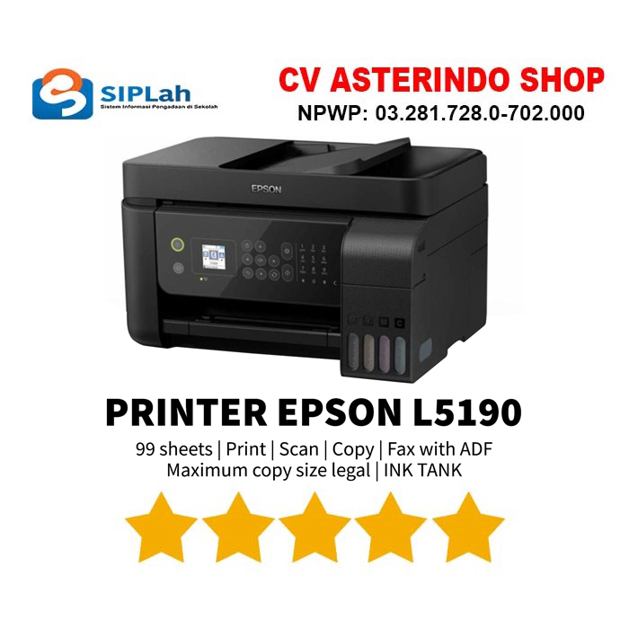 Printer EPSON L5190 All In One Ink Tank SIPLah