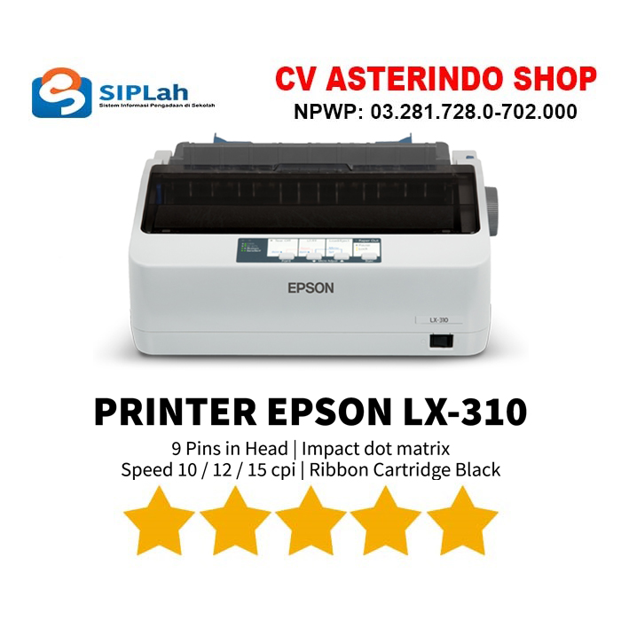 Printer EPSON LX310 9 Pins in head SIPLah