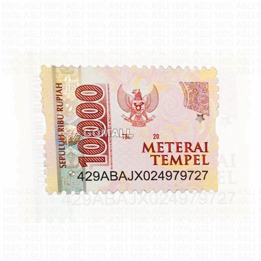 Materai Tempel 10 000 Meterai 10000 Dijual Satuan Sinar Mega Store ...