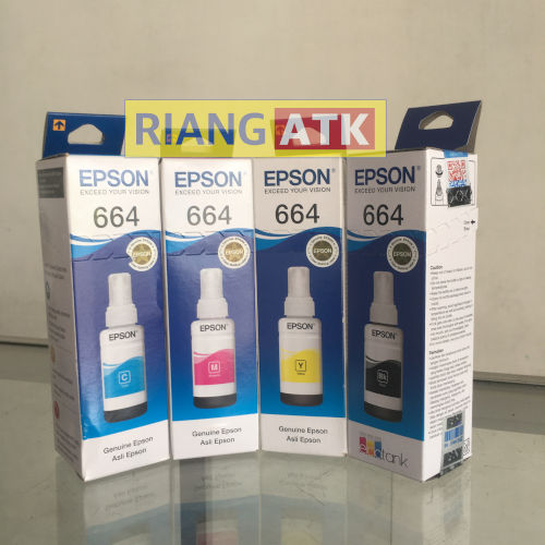 Tinta Printer Epson 664 Original 1 Set 4 Warna Siplah