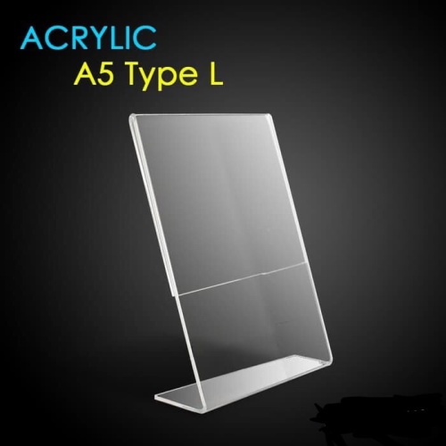 Acrylic Tent Holder Akrilik Tent Card A5 Tipe L Tempat Brosur Meja