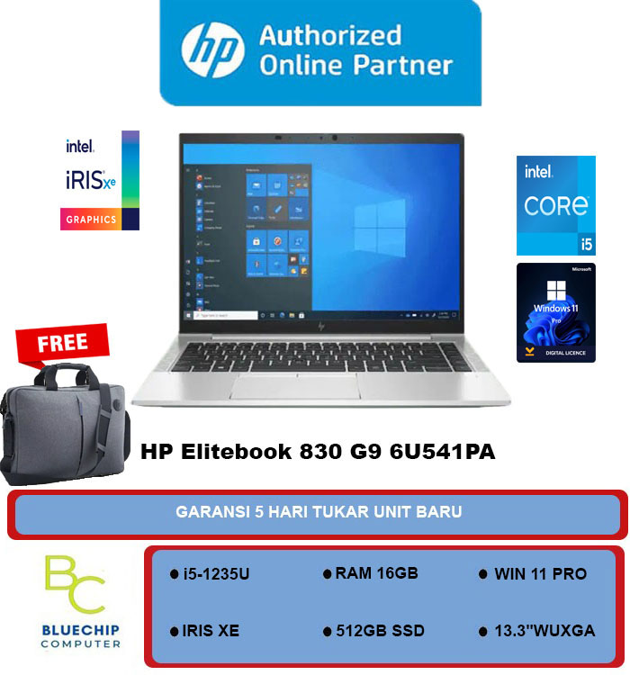 Hp Elitebook 830 G9 I5 1235u 16gb 512gb Iris Xe 133wuxga Win 11 Pro Siplah 6401