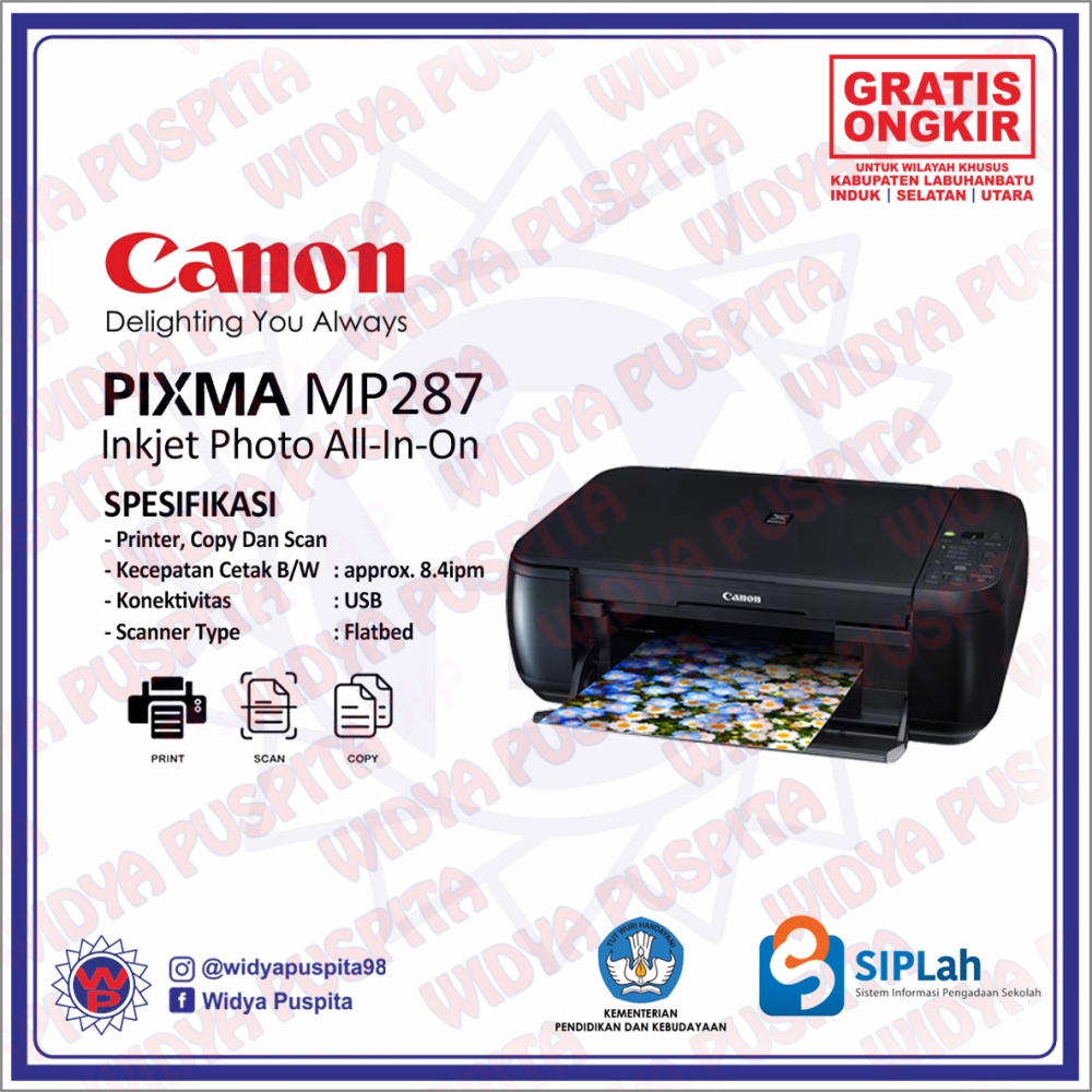 PRINTER Canon PIXMA MP287 SIPLah