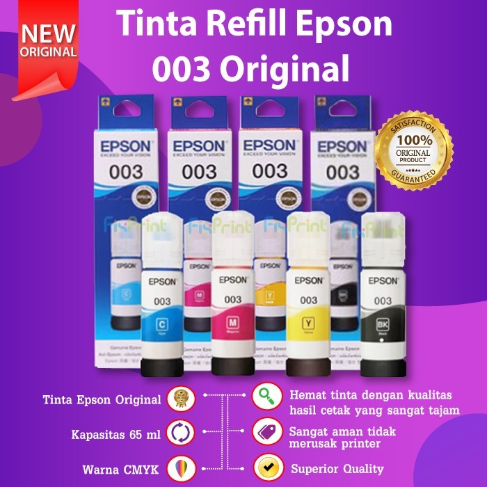 Tinta Printer Epson 003 Black Siplah