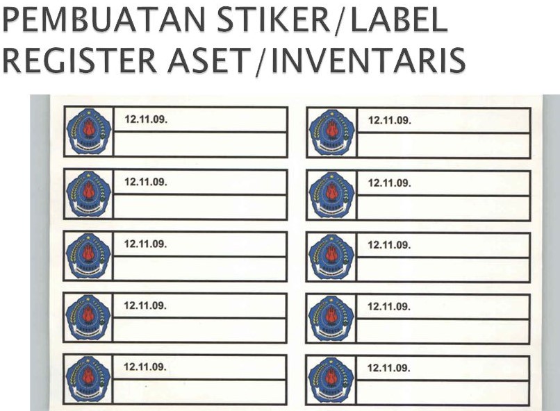 Sticker Inventaris SIPLah Telkom - Belanja Keperluan Sekolah Online Makin Mudah
