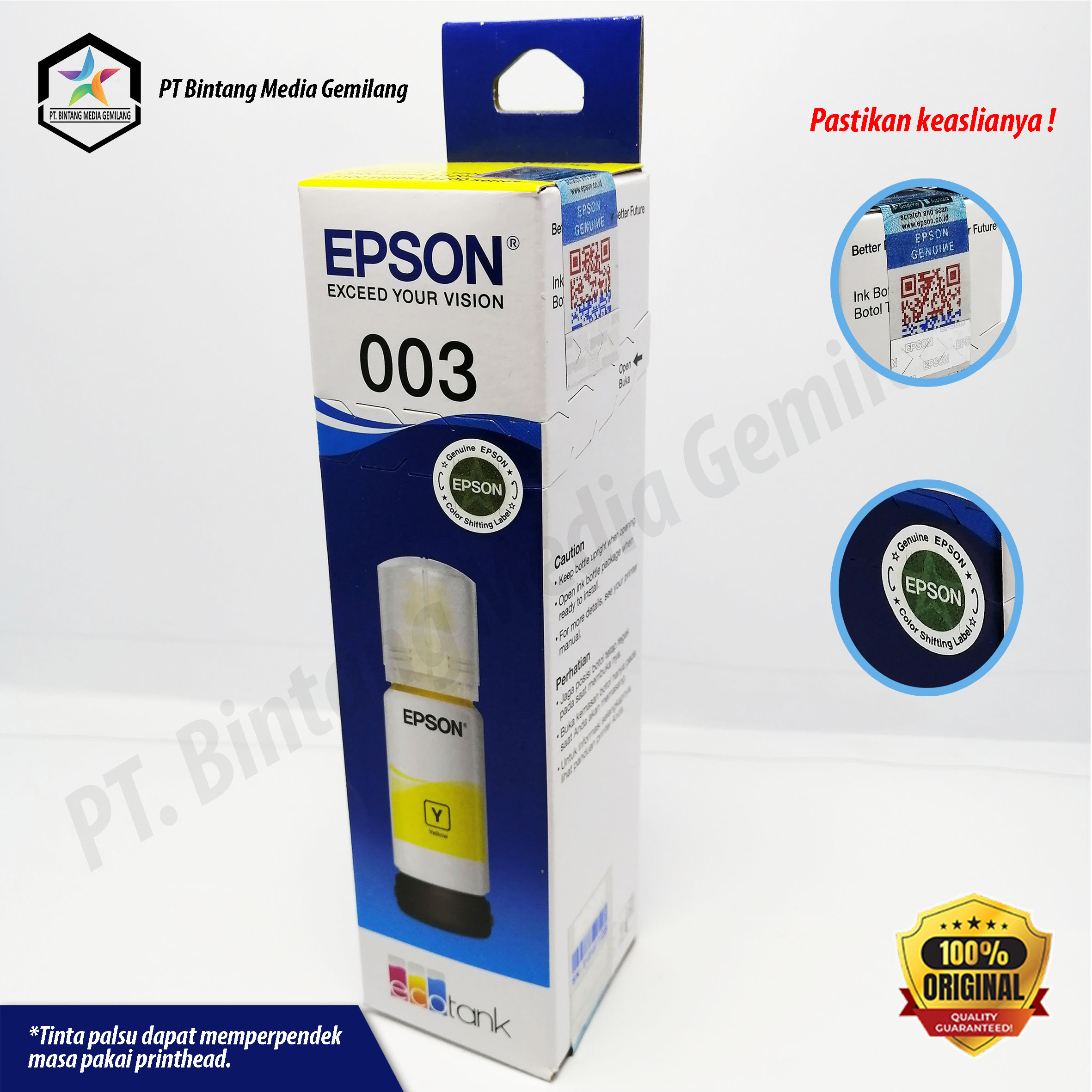 Tinta Epson 003 Yellow | SIPLah